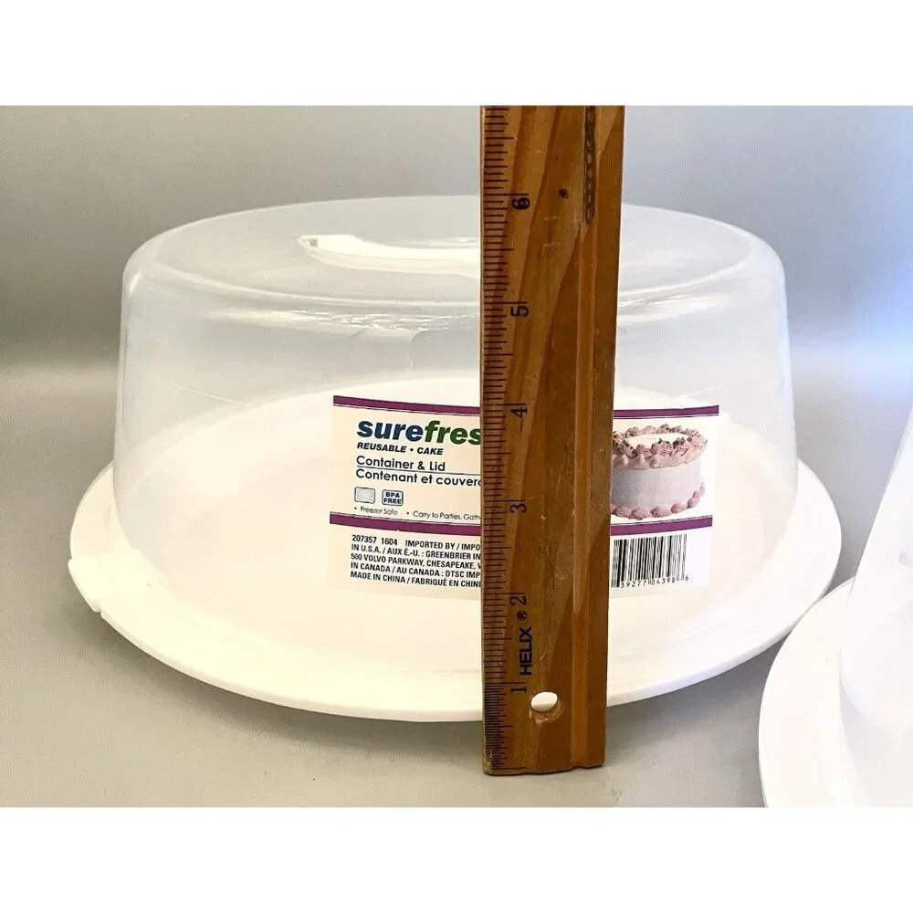 2 Surefresh Reusable Cake Carriers w Lid Handle Bake Sale Cakewalk Caterer